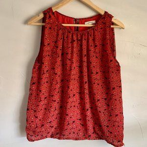 Max Studio Floral Sleeveless Blouse Small